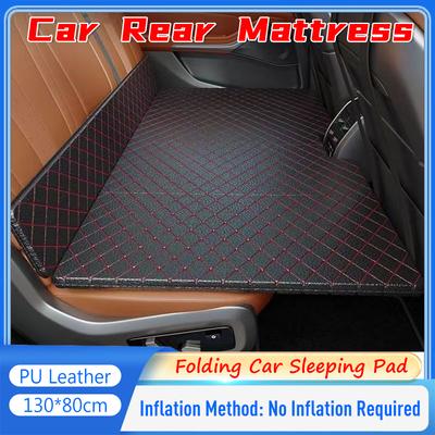 Car Camping Mattress PULeather Back Seat Foldable Storage Convenient Sturdy Accessories For Traveling Beach Fishing Sleep In Car