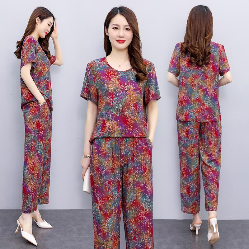 Summer Two Piece Sets for Women Tops and Wide Leg Pants Sets Casual Women Blouses