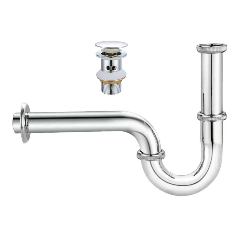 

Stainless Steels Waste Drain Valves Siphon Pipe Sink Drain Pipe Fitting Deodorant Wash Basins Waste Trap Plumbing
