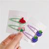 Korean Hot-Selling Acrylic Fruit Hair Clips for Girls: Watermelon & Pineapple BB Clips