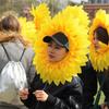Funny Sunflower Headgear Yellow Sunflower Hat Headpiece Cute Party Sunflower Hat  Kids Games