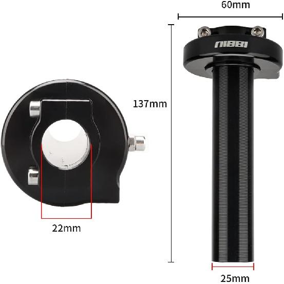 NIBBI Motorcycle Throttle Assembly,High Sensitivity Short Stroke Light Control Motocross Twist Throttle Handlebar,Throttle Tube Fit Dirt Bike