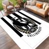 Collingwood Magpies Print Rug, Washable Floor Carpet, For Entryway Dorm Laundry Room Office Study, Home Decor Birthday Christmas Gift