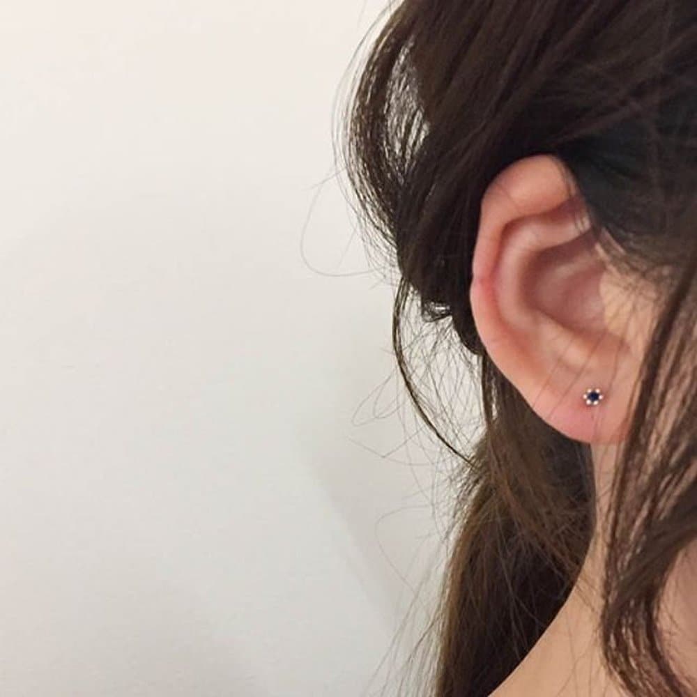 (Silver925) Point Earring (We934Ac)