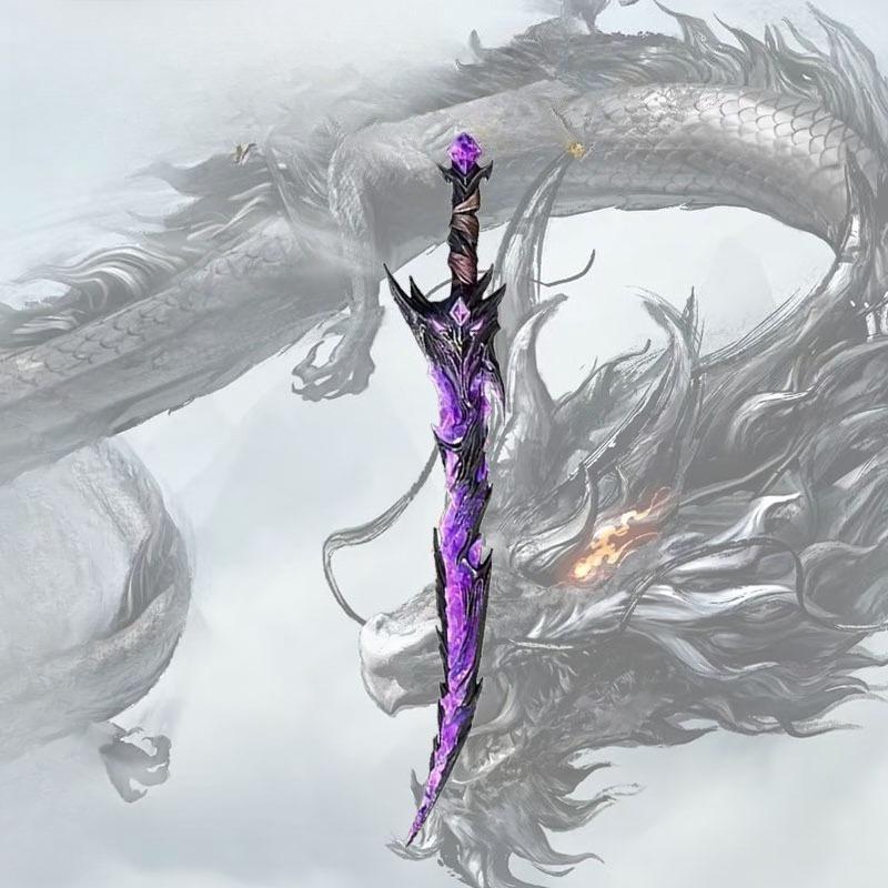 

1 шт. Побег из метро, Влад Хвост Удар, Бронированный меч, Модель игрушечного ножа 22cm Toy Knife фиолетовый