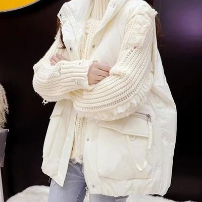 Updated Autumn and Winter Down Cotton Vest Womens Large Size Relaxed Fit Vest Korean Style Waistcoat