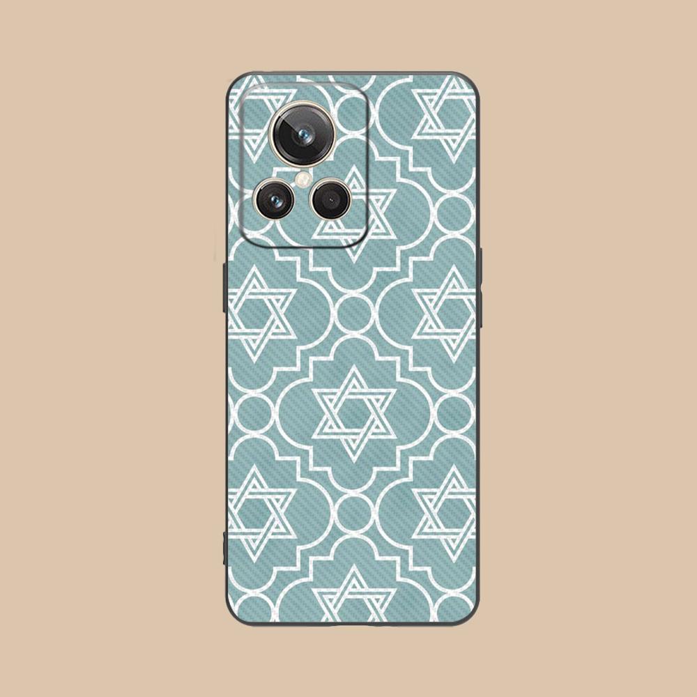 Jewish Hanukkah Mobile Phone Case for Realme 15 14 13 12 11 10 9 Pro Plus T I Lite 5G Colorful Printing Cover Luxury Smartphone