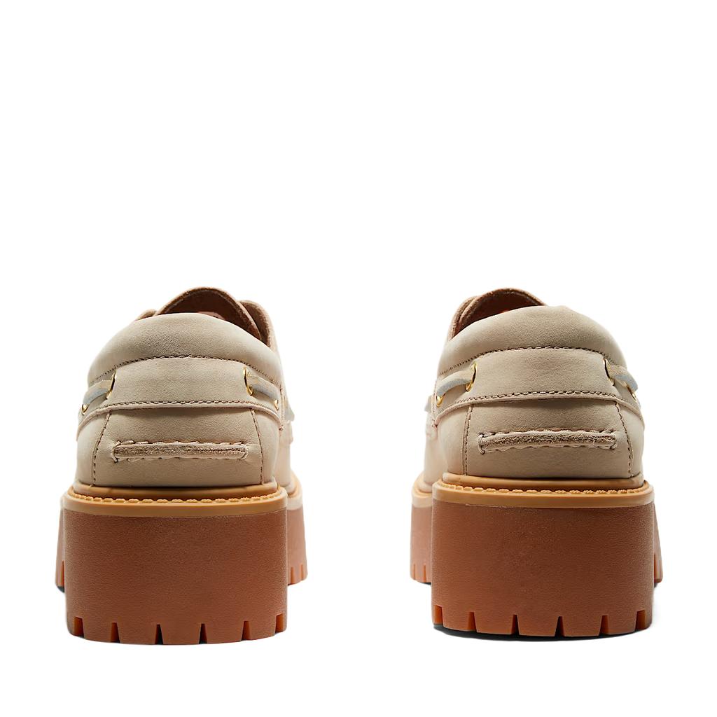 Timberland Stone Street Leather Comfortable Trendy Minimalist Classic Boat Shoes Women Sneaker Beige TB0A6AVY236