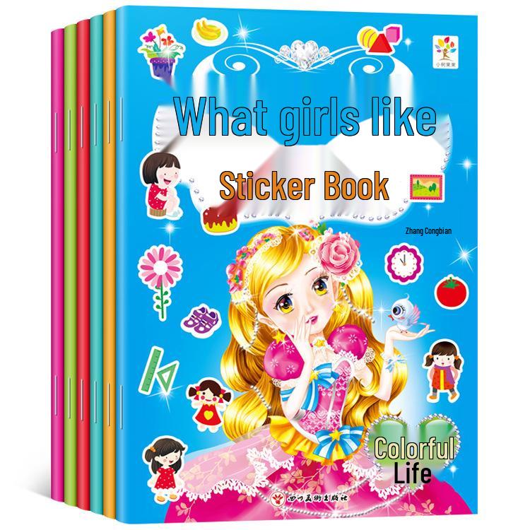 Whole Brain Development Sticker Book for Ages 0-6: Dress-Up & Concentration Training