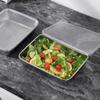 1Pc Stainless Steel Refrigerator Food Storage Box With Plastic Lid Prepare Food Freshness Preservation Box Picnic Box