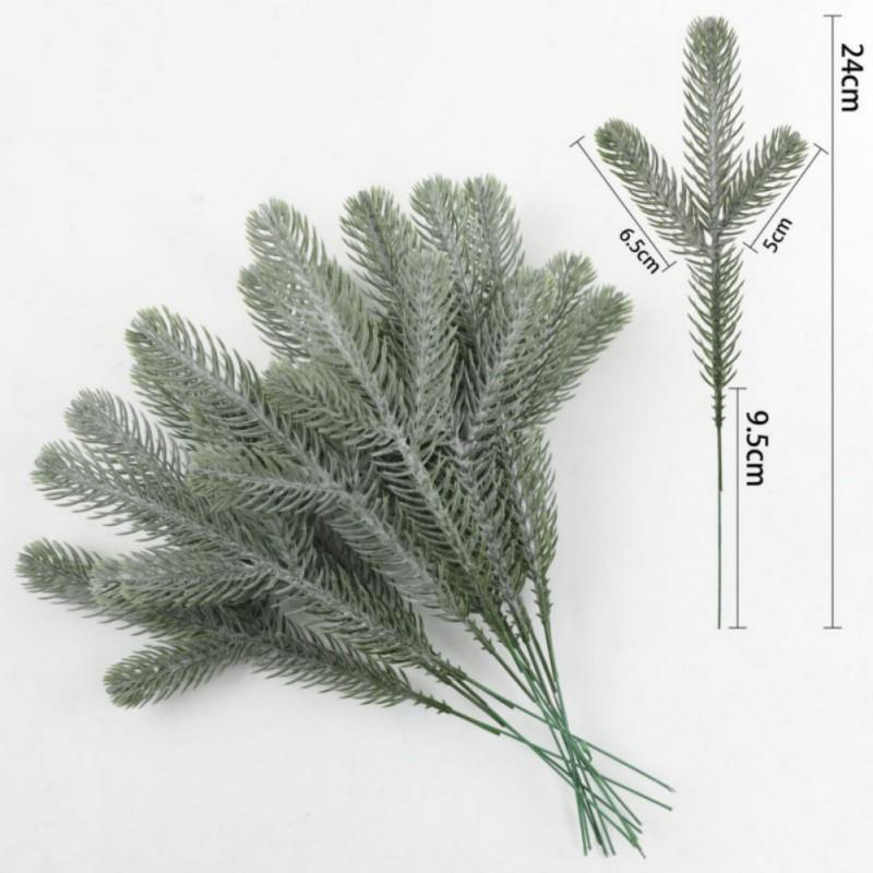 10Pcs Christmas Artificial Pine Needle Branches Set, Artificial Pine Needles Branches Twigs Fake Greenery Pine Picks