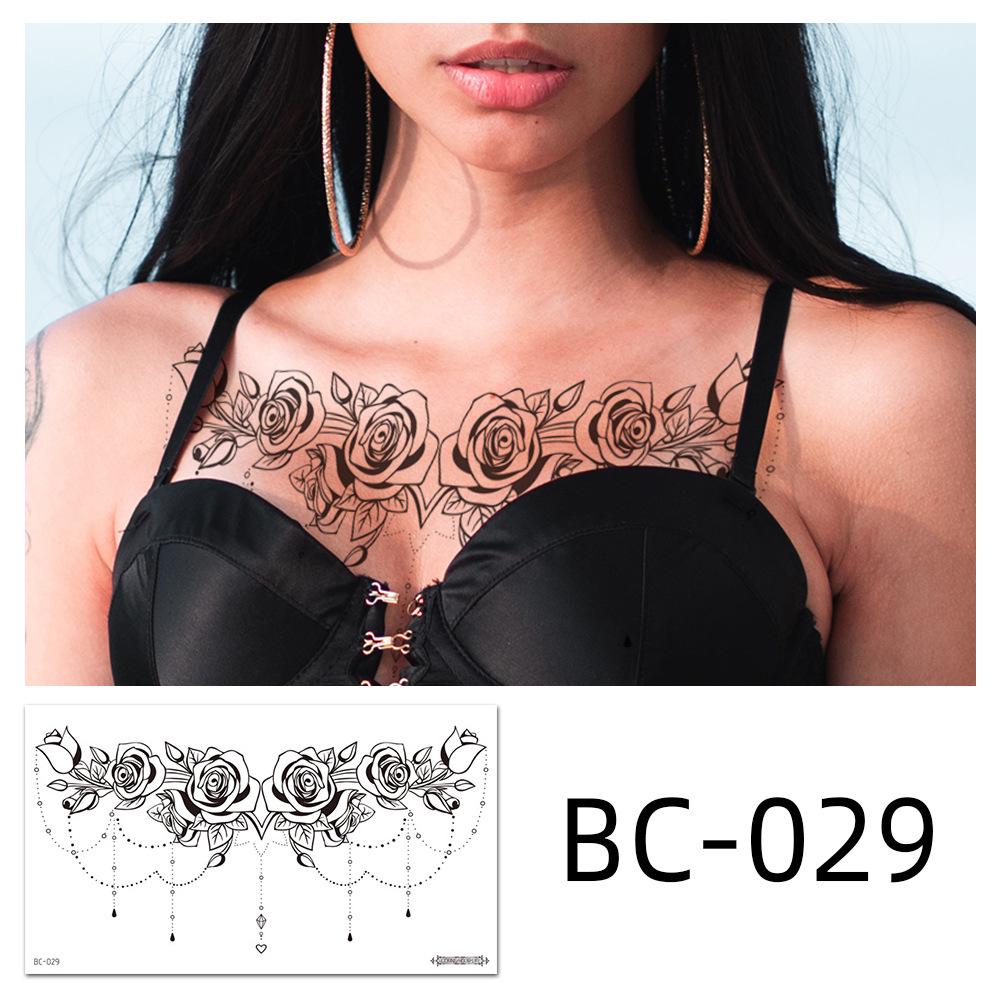 

Водонепроницаемая временная татуировка на бедро с цветочным узором - Стильная долговечная наклейка для вечеринки и выпускного 240*138 mm