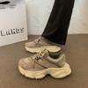 Retro Thick-soled Gray Dad Shoes Women's 2025 Spring and Autumn New Mesh Breathable Small Casual Sports Shoes