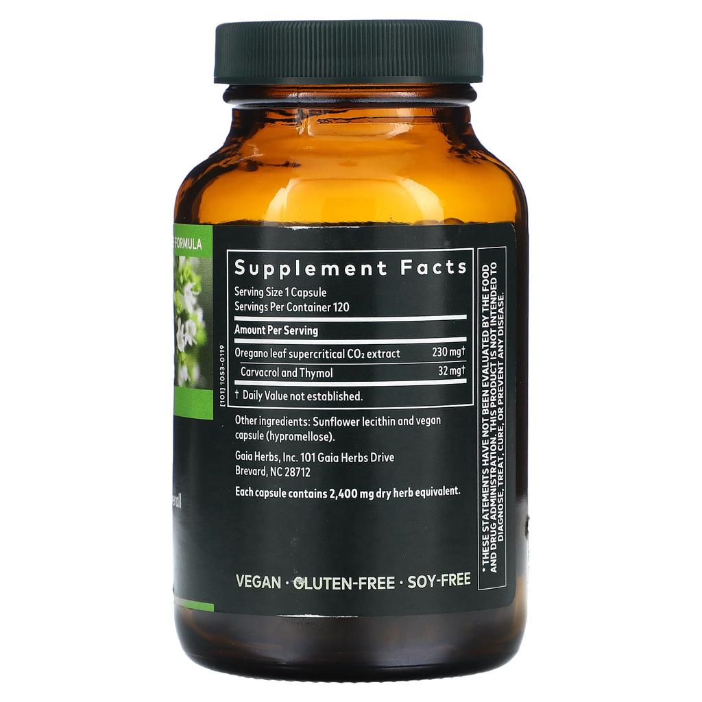 Oregano Oil, Vegetable Liquid Phyto-Caps 120 Tablets