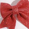 2Pcs 3D Bow Christmas Decorations Sparkling Christmas Hanging Decorations  Holiday Accessories