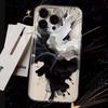 Black and White Art Inkjet Clear Phone Case for iPhone 17 Pro Max 16 15 Pro 14 13 12 11 XR 17Air 16 Plus Silicone Cover