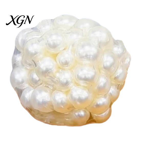Moldable Stress Ball Faux Pearl Bead Squeeze Toy Shapeable Crunchy Beaded TPR Sensory Anti-anxiety Fidget Decompression Tools