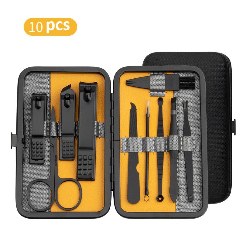 Kit de Manucure 10/15/25 Pièces Kit Complet Fonctionnalités Set Professionnel Acier Inoxydable Set de Pédicure Coupe-ongles Avec Étui Portable Idée Cadeau