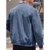 Men's Casual Retro-Inspired Lightweight Zip-Up Jacket Solid Color Baseball Collar