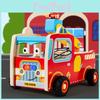 Fire Lighting Wooden Truck With Disassembly Assembly For Kids Learning Early