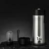 OLOEY 540ml Silver Insulated Tea Infuser Mug with Magnetic Tea-Water Separation