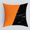 Orange Patchwork Muster Überwurf Kissenbezug Mit Kurzem Plüsch Druck Wohnzimmer Sofa Dekoration Kissenbezug Kissenbezüge