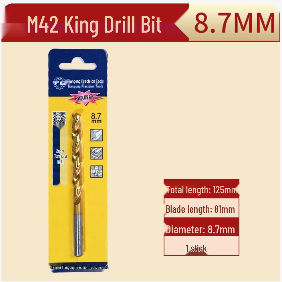 Tiangong M42 Overlord 8% Cobalt High-Speed Steel Twist Drill Bit for Stainless Steel