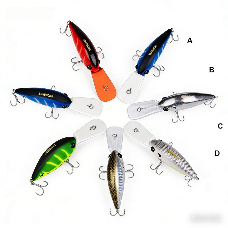 Lure Bait Floating Rock Small Fat12.5cm24.5g 4No. Hook Bionic Lure Hard Bait Fishing GearDW574