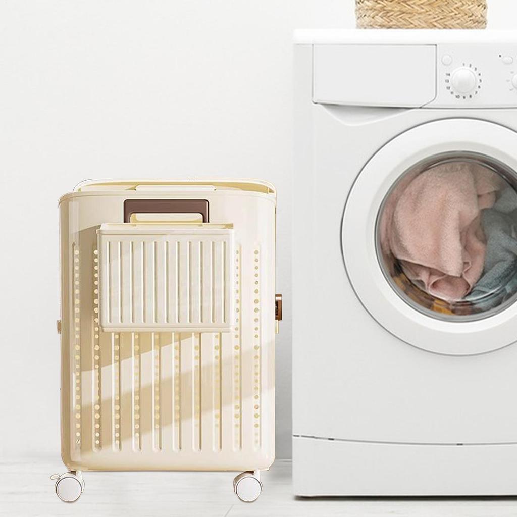 Laundry Hamper With Wheels Laundry Basket On Wheels For Dirty Clothes Foldable Clothes Storage Cube For Narrow Corner Bedroom