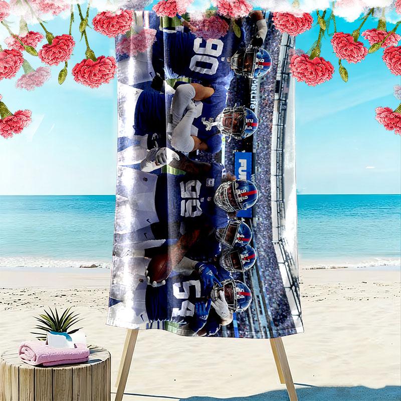 Giants Players Print Beach Towel, Large Soft Quick Dry Towel for Beach Camping Swimming