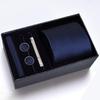 Men's Formal Tie Gift Box: Five-Piece Set with Logo, 8cm Striped Black for Weddings and Business 