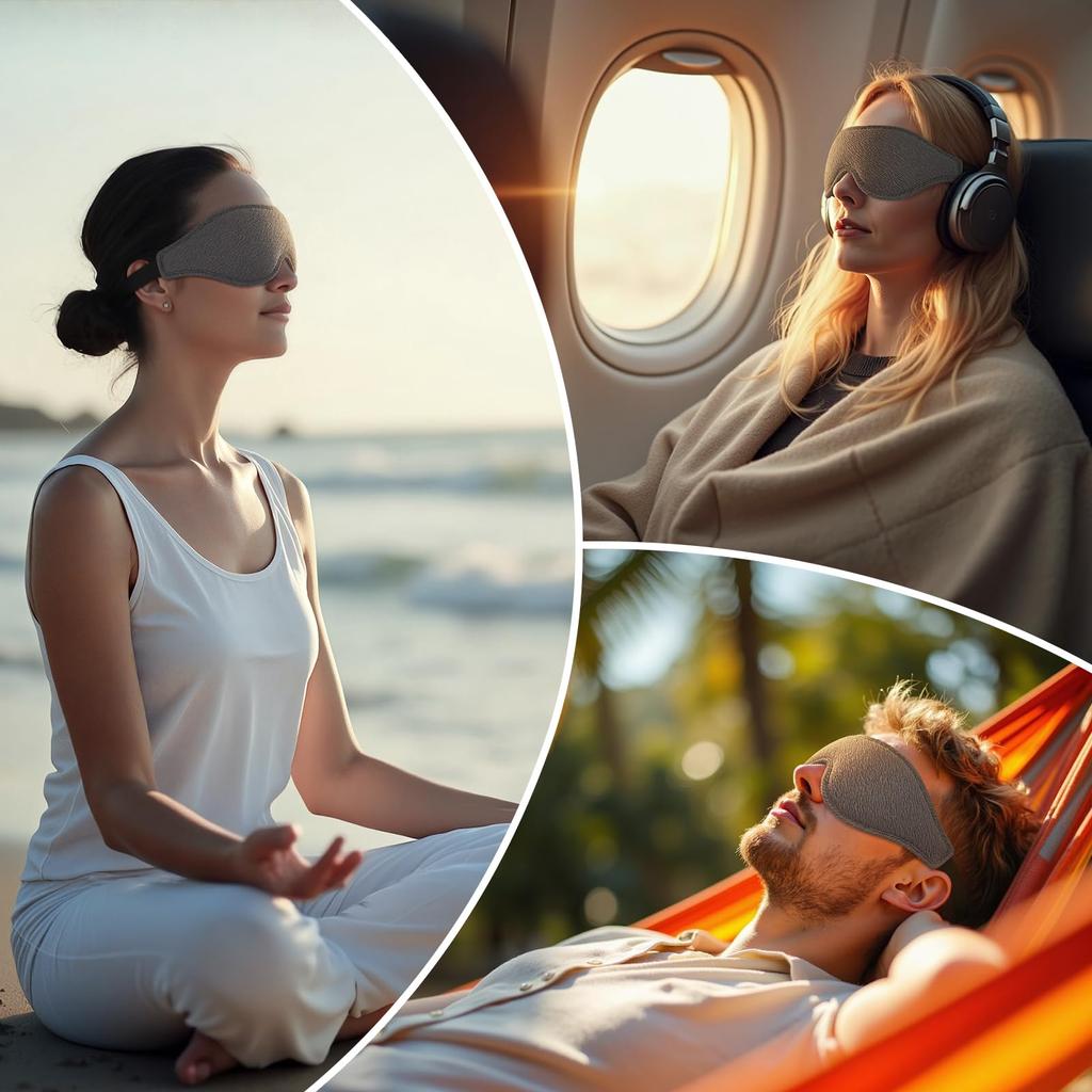 Developed by a Sleep Medicine 2025 Revolutionary Eye Side Sleeper Light 3D Light Blocking Perfect for and Air with Earplugs Specialist Mask, Unisex,