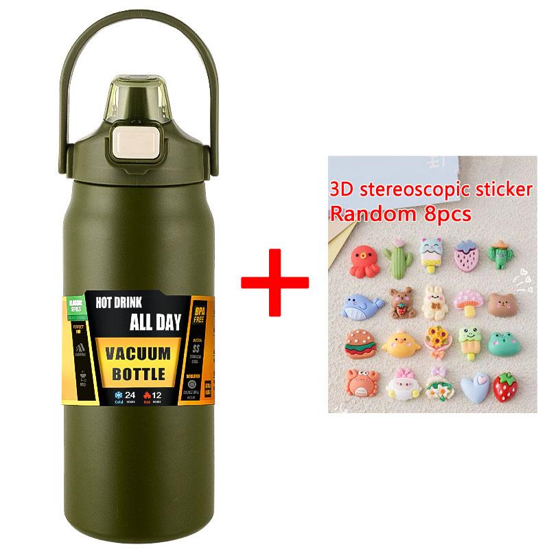 1.5L Nerezová Termo Láhev Velkoobjemová Termo Voda Přenosný Vakuový Hrnek Termoska 1500ml Izolovaný Pohár Tumbler