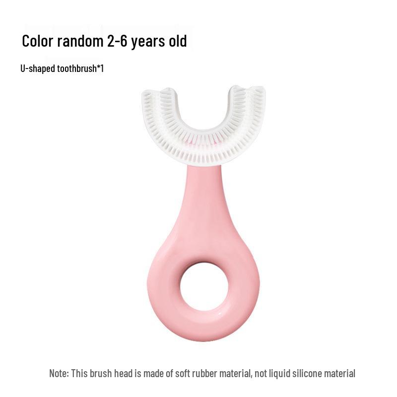 

U-shaped Silicone Toothbrush & Toothpaste Set for Kids (Ages 2-12+)
