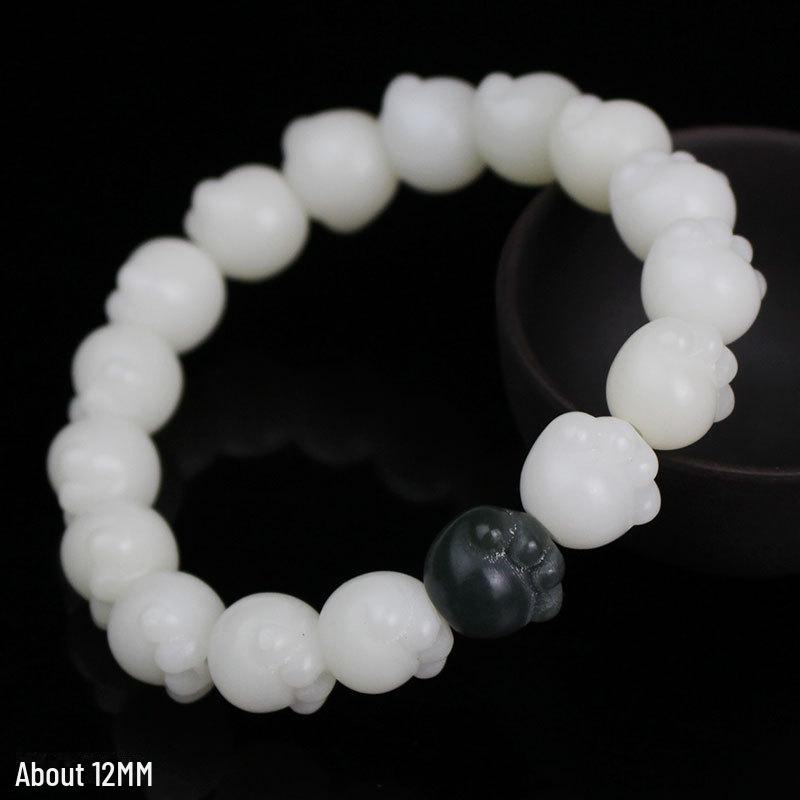 Bodhi Cat Claw Carved Bracelet - Women's Soft Wrap, Xiaohongshu Style, Charcoal-Roasted Bodhi.