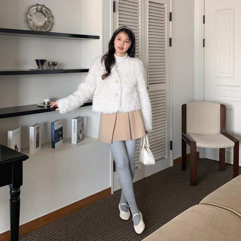 Women s Winter Thick Natural Fleece Stockings A32148_Brown