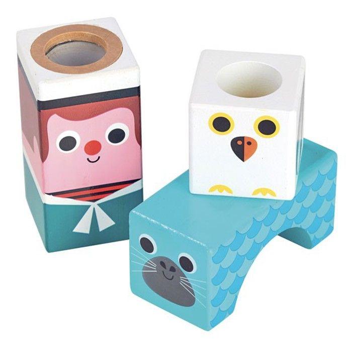 Cubes Sonores De La Mer - VILAC - Ingela P. Arrhenius - Bois - Jeu De Construction