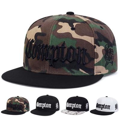 Unisex Kapelusze Baseballowe z Haftem Compton Wiosna Jesień Outdoor Regulowane Codzienne Hip-hopowe Czapki Truckerki Kapelusz Przeciwsłoneczny