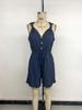 2026 Summer Sleeveless Backless Lace-up Waist-cinching Women's Jumpsuit