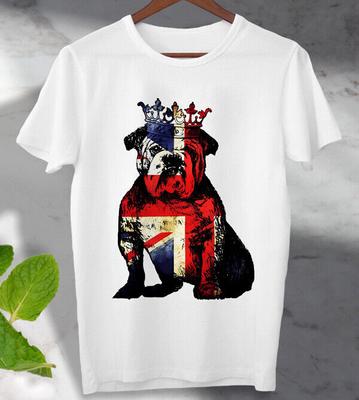 Britský buldok Union Jack Tričko Britská vlajka Unisex Pánský Dámský Top