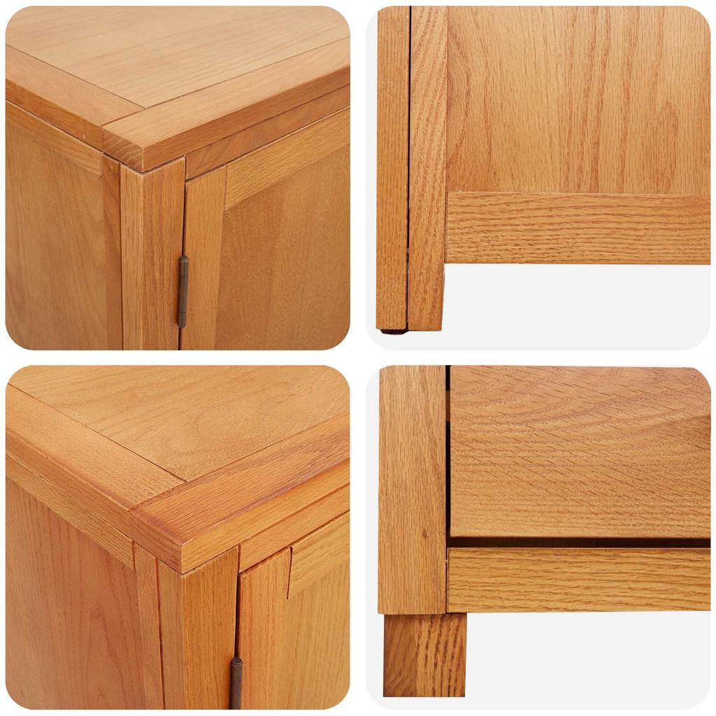 Storage Furniture Set with Storage and Doors Brown Wood Based Material