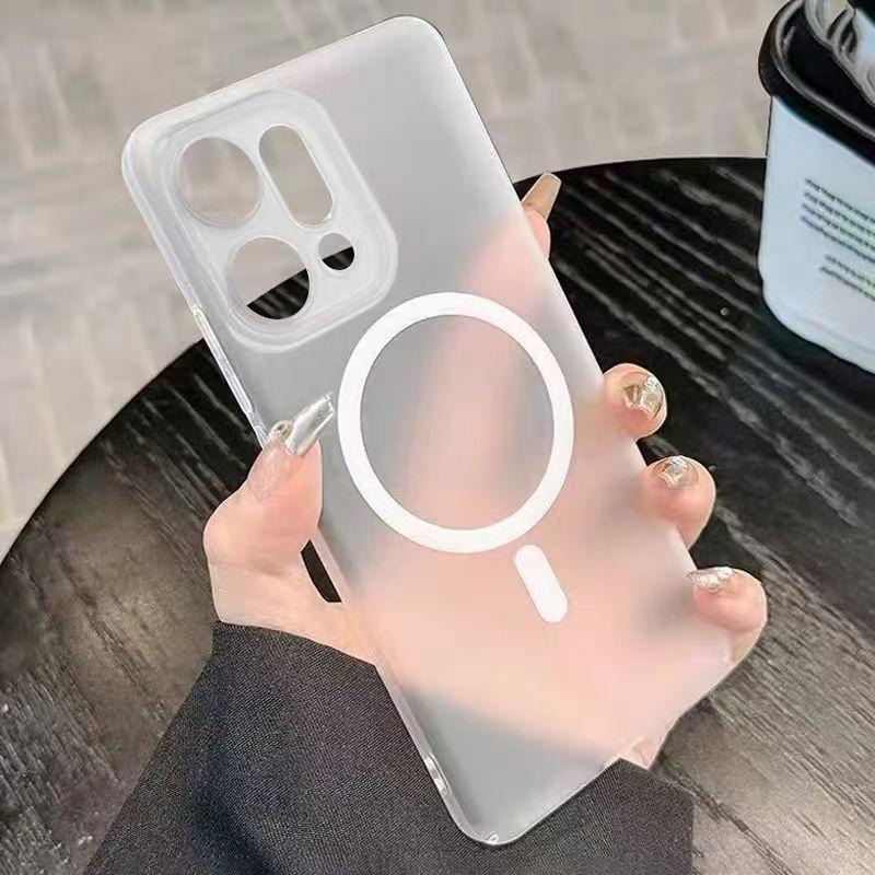 Applicable To OPPO FindX9Pro Ice Mist Magnetic Suction Reno16 Mobile Phone Case Skin-friendly K13 Simple Protective Case