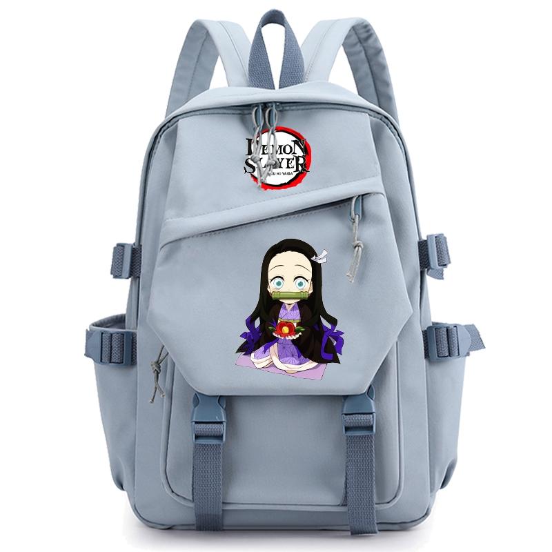 Anime Demon Slayer Ryggsekk Back To Schoolbag for Boy Girl Bookbag for Kid Gaver Menn Dame Reisebag Stor kapasitet ryggsekk
