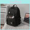 Backpack Large Capacity With Color Blocking Design And Letter Decor For Daily