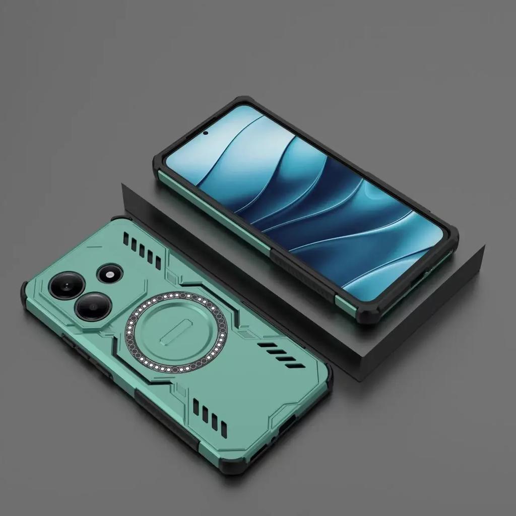For Redmi K70 E POCO X6 X7 Pro Case Magsafe Wireless Charging Magnetic Lens Armor Sockproof Protect Cover for Redmi Note14 4G 5G