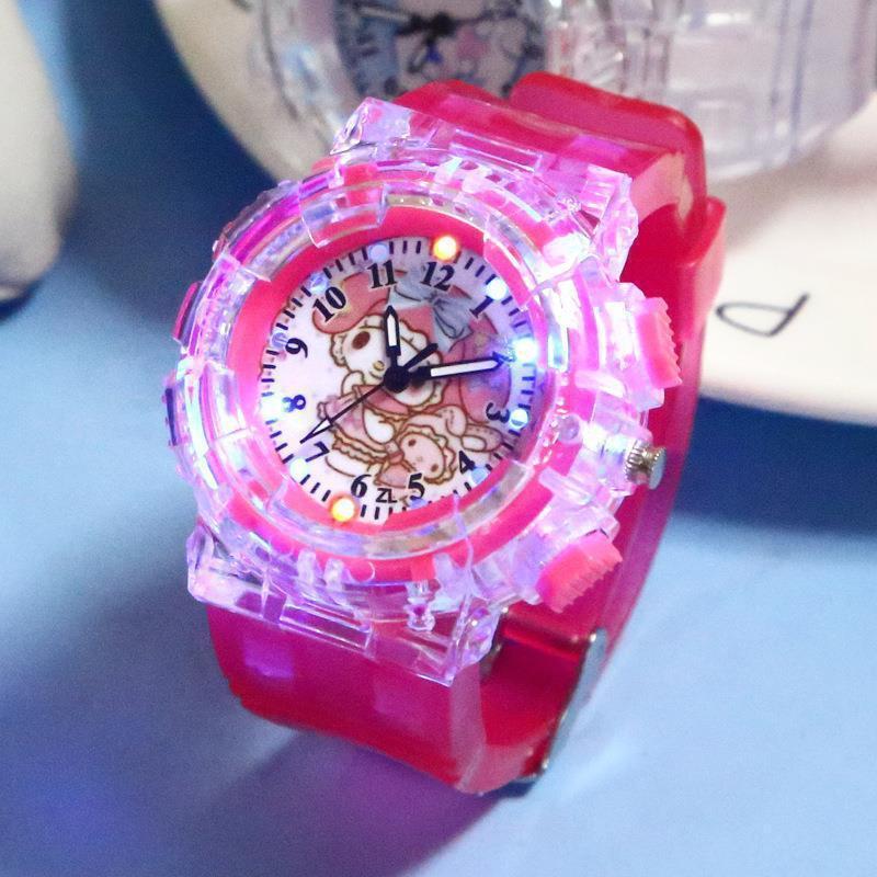 Ku Luo Mi Girls' Electronic Watch With Time Display And Glow-in-the-dark Feature Ideal Toy For Kindergarten Birthday Gift
