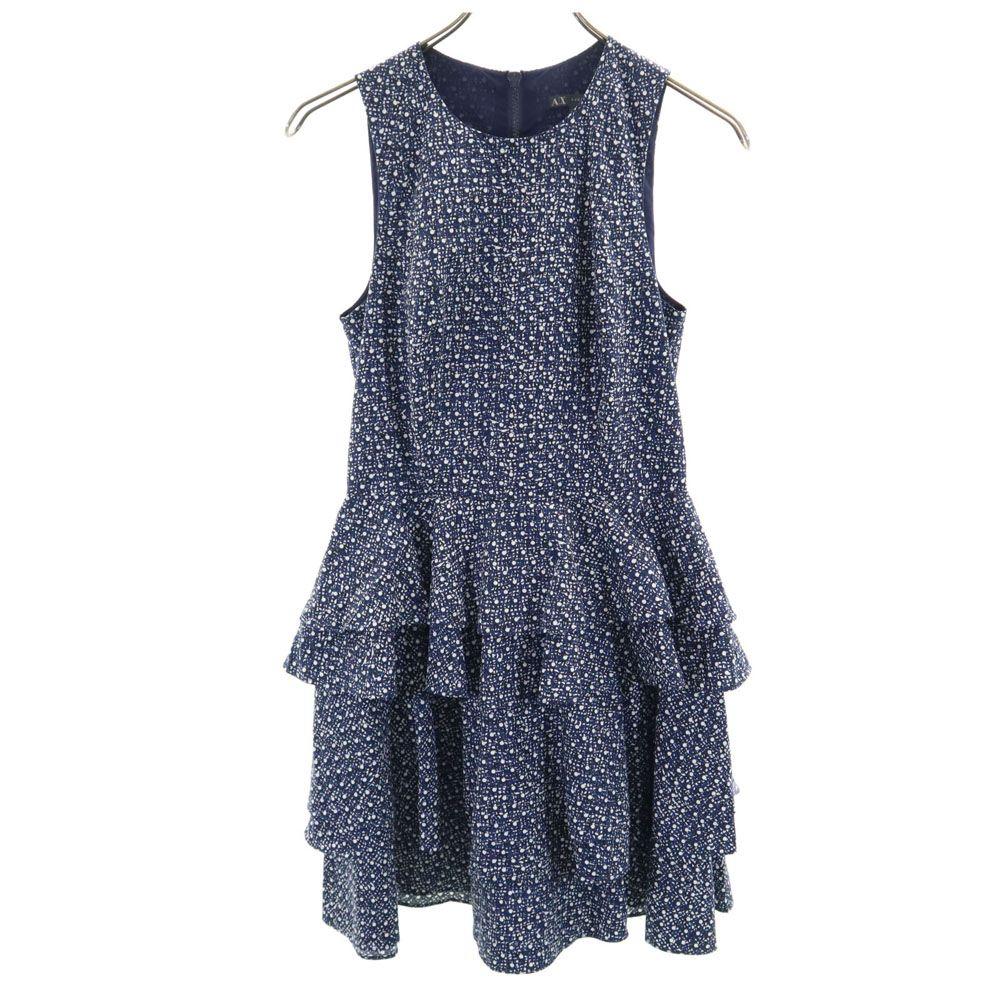 

ARMANI EXCHANGE Комбинезон с ручкой Без рукавов Цельный Темно-синий система Застежка-молния сзади Женский Б/У