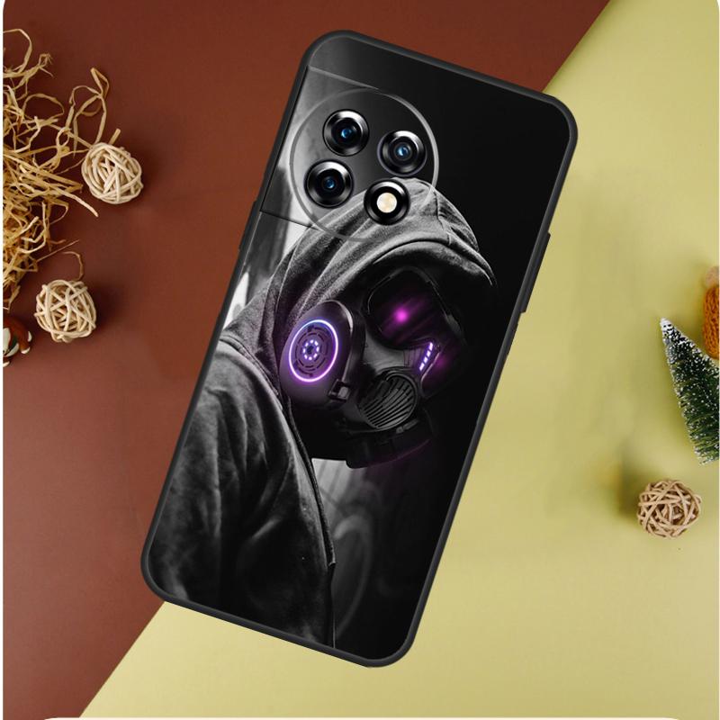 Nuclear Mask Gas Mask For OnePlus 13 13R 12 12R 11 9 10 Pro 8T 9RT 10T 10R Nord 4 CE 2 3 Lite N20 N30 Phone Case