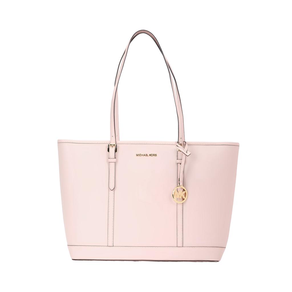 New MICHAEL KORS Jet Set Travel Leather Shoulder Bag Large Women's Soft Pink 35F0GTVT9L-POWDER-BLUSH