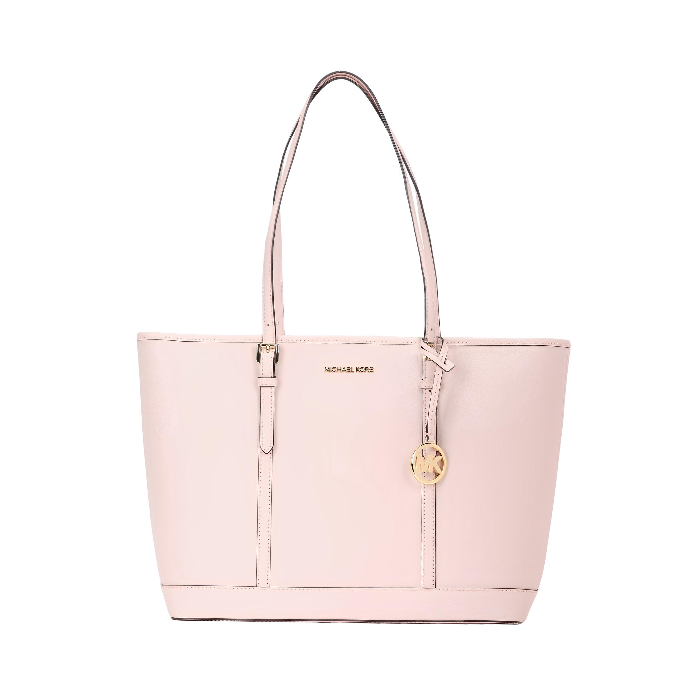 

New MICHAEL KORS Jet Set Travel Leather Shoulder Bag Large Women s Soft Pink 35F0GTVT9L-POWDER-BLUSH 40.1*5.1*30.0CM